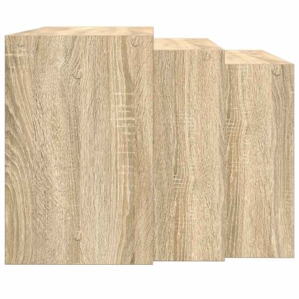 Стифиращи маси, 3 бр, сонома дъб, инженерно дърво