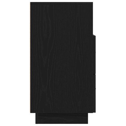 Нощно шкафче с 2 чекмеджета, черно, 36x36x68 см