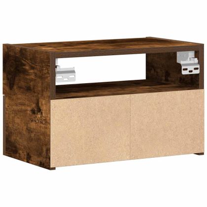 Нощно шкафче за стенен монтаж, опушен дъб, 45x26x28,5 см