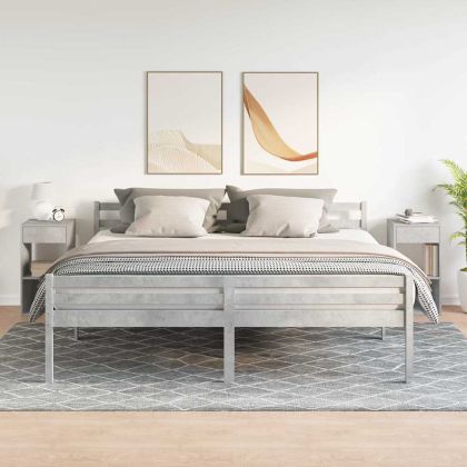 Нощни шкафчета с чекмеджета, 2 бр, бетонно сив, 35x34x66,5 см