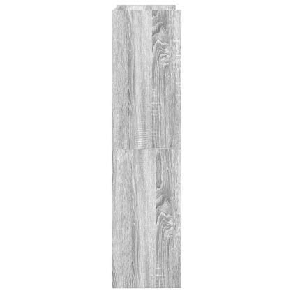 Етажерка за обувки, сив сонома, 60x25x100 см, инженерно дърво