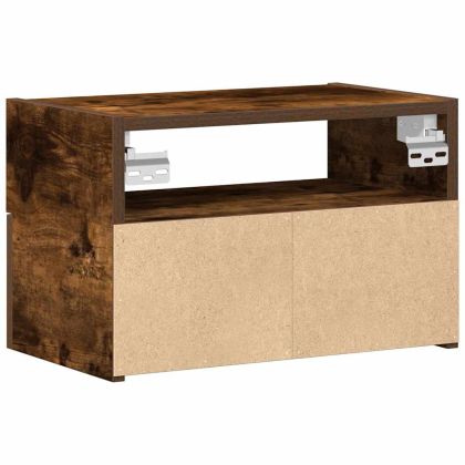 Нощни шкафчета за стенен монтаж, 2 бр, опушен дъб, 45x26x28,5см