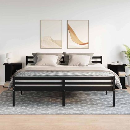 Нощни масички, 2 бр, черни дъб, 46,5x29x61 см, инженерно дърво