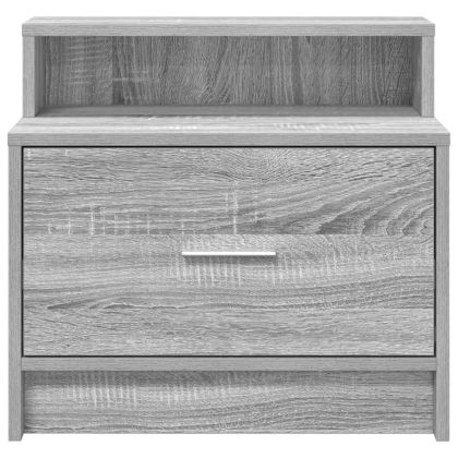 Нощни шкафчета с чекмеджета, 2 бр, сив сонома, 51x31x47 см