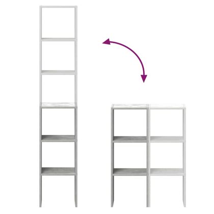 Библиотеки 2бр стифиращи бетонно сив 30x30x80см инженерно дърво