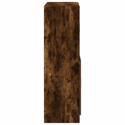 Комплект кухненски шкафове 2 части опушен дъб инженерно дърво