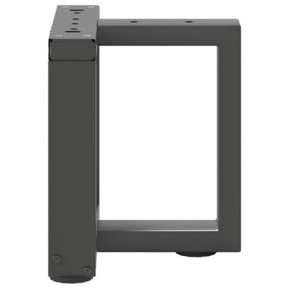 Крака за масичка за кафе, Т-образни, 2 бр., антрацит, 30x25x(30-31) см, стомана