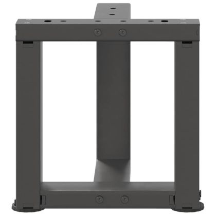 Крака за масичка за кафе, Т-образни, 2 бр., антрацит, 30x25x(30-31) см, стомана