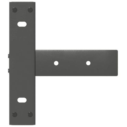 Крака за конзолна маса, Т-образни, 2 бр., антрацит, 25x28x(72-73) см, стомана