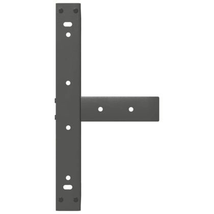 Крака за масичка за кафе, Т-образни, 2 бр., антрацит, 40x25x(30-31) см, стомана