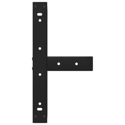 Крака за масичка за кафе, Т-образни, 2 бр., черни, 40x25x(30-31) см, стомана