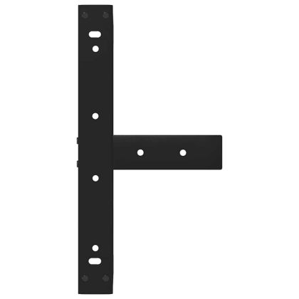 Крака за масичка за кафе, Т-образни, 2 бр., черни, 50x25x(30-31) см, стомана