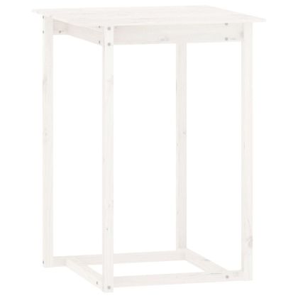 Бар комплект от 5 части, бял, масивна борова дървесина