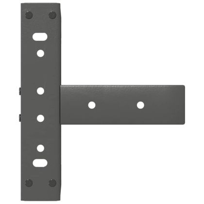 Крака за масичка за кафе, Т-образни, 2 бр., антрацит, 28x25x(42-43) см, стомана