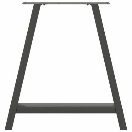 Крака за трапезна маса, А-образни, 2 бр., антрацит, 80x(72-73) см, стомана