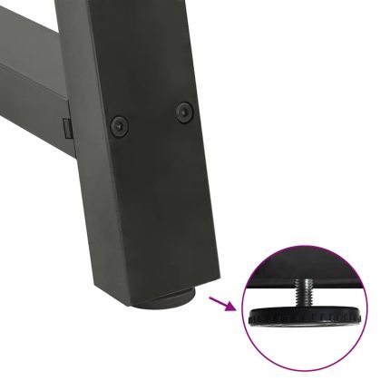 Крака за трапезна маса, А-образни, 2 бр., антрацит, 80x(72-73) см, стомана