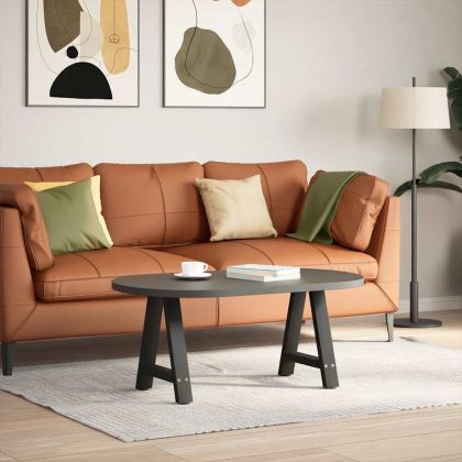 Крака за масичка за кафе, А-образни, 2 бр., черни, 50 x (42-43) см, стомана