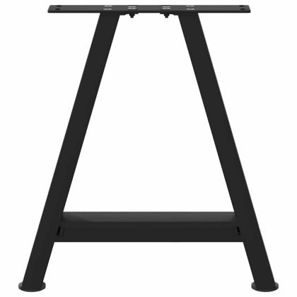 Крака за масичка за кафе, А-образни, 2 бр., черни, 50 x (42-43) см, стомана