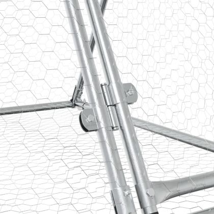 Клетка за зайци сребриста 200x105x91 см поцинкована стомана