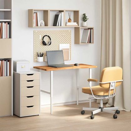 Плот за бюро, светлокафяв, 100x50x2,5см, дъб масив, правоъгълна