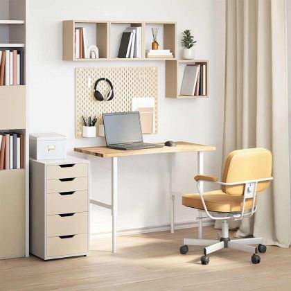 Плот на бюро 100x60x2,5 cm необработен масивен дъб правоъгълна