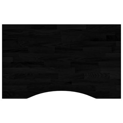 Плот за бюро, тъмнокафяв, 80x60x2,5 см, дъб масив, правоъгълна