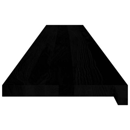 Прозоречни первази, 2 бр, тъмнокафяви, 160x30x2 см, дъб масив