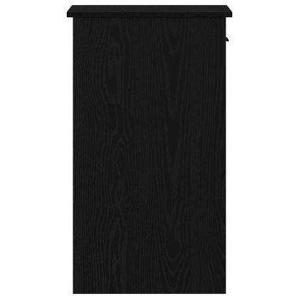 Стойка за компютърна кула с чекмедже черно 35x45x77 см