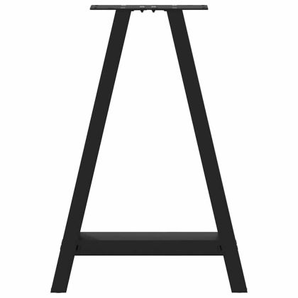 Крака за трапезна маса, А-образни, 2 бр., черни, 60 x (72-73) см, стомана