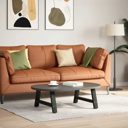 Крака за масичка за кафе, А-образни, 2 бр., черни, 60 x (30-31) см, стомана