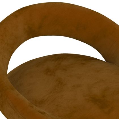 Бар табуретки, 2 бр, кафяви, кадифе