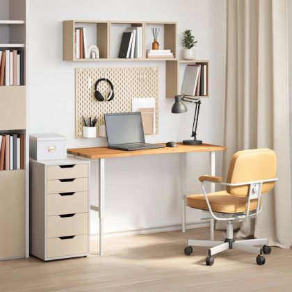 Плот за бюро, светлокафяв, 120x50x2,5см, дъб масив, правоъгълна