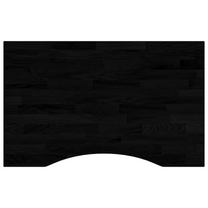 Плот за бюро, тъмнокафяв, 80x50x2,5 см, дъб масив, правоъгълна