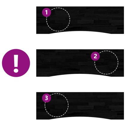 Плот за бюро, тъмнокафяв, 160x50x2,5 см, дъб масив, правоъгълна