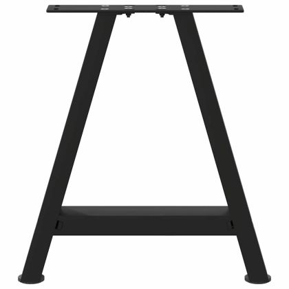 Крака за масичка за кафе, А-образни, 2 бр., черни, 38 x (42-43) см, стомана