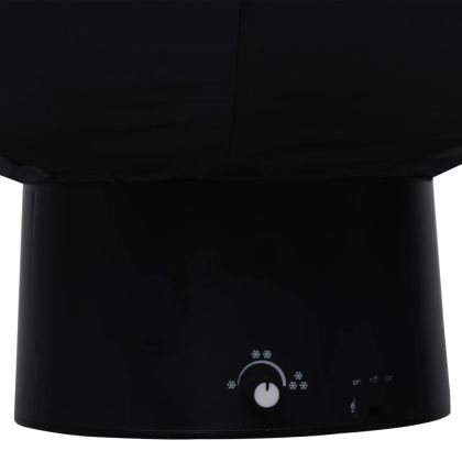 Коледна елха с валящ сняг и основа от чадър, черна, 75 см, PVC