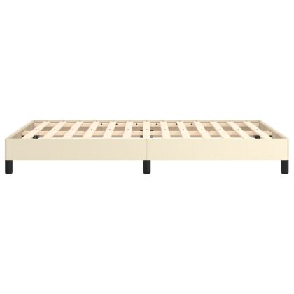 Рамка за легло кремава,120x200 см, изкуствена кожа