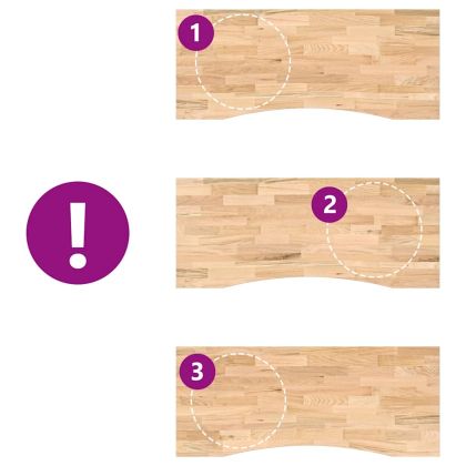 Плот на бюро 120x50x2,5 cm необработен масивен дъб правоъгълна