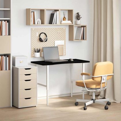 Плот за бюро, тъмнокафяв, 100x50x2,5 см, дъб масив, правоъгълна