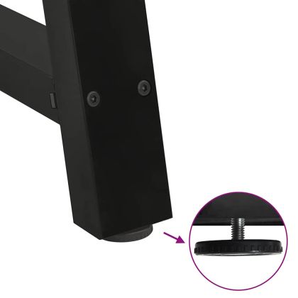 Крака за масичка за кафе, А-образни, 2 бр., черни, 40 x (30-31) см, стомана