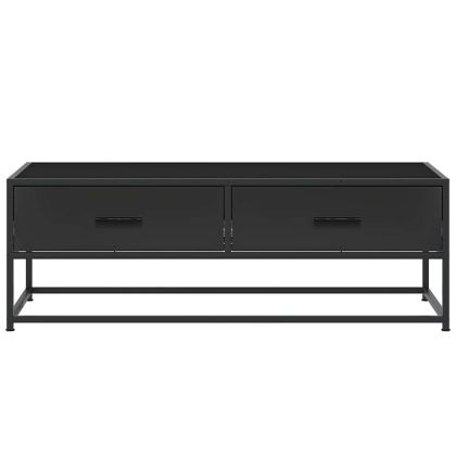 Кафе маса, черно, 100x50x35 см, инженерно дърво и метал