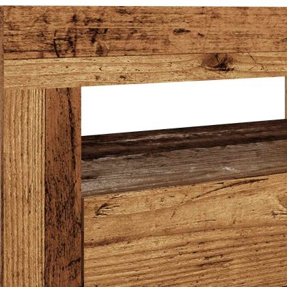 ТВ шкаф с LED осветление, 120x35x40 см, инженерно дърво