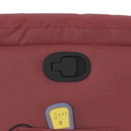 Масажен наклоняем стол, виненочервен, изкуствена кожа