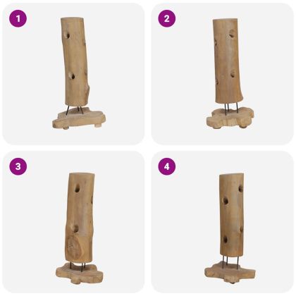 Стойка за вино за 8 бутилки, 40x30x80 см, тиково дърво масив