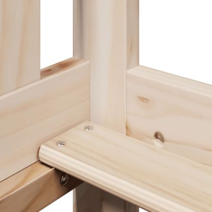 Дневно легло с покрив, 90x200 см, борово дърво масив