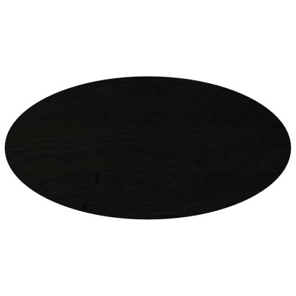 Плот за маса, тъмнокафяв, 100x50x4 см, дъб масив, овална