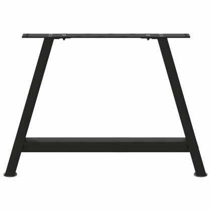 Крака за масичка за кафе, А-образни, 2 бр., черни, 60 x (42-43) см, стомана