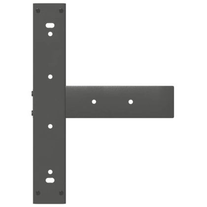 Крака за масичка за кафе, Т-образни, 2 бр., антрацит, 50x25x(42-43) см, стомана