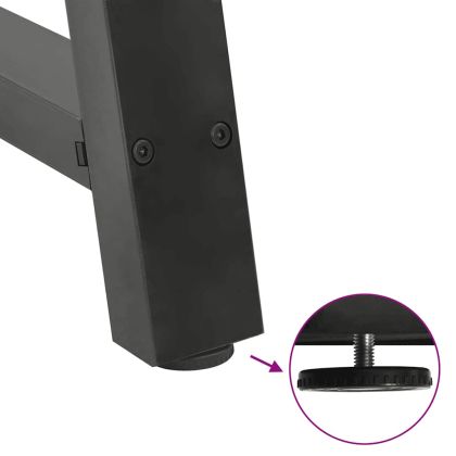 Крака за трапезна маса, А-образни, 2 бр., антрацит, 90x(72-73) см, стомана