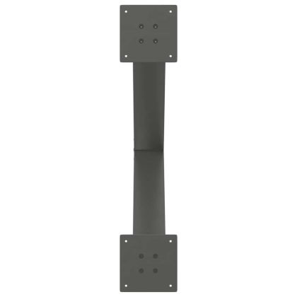 Крака за трапезна маса, X-образни, 3 бр., антрацит, 70x(72-73) см, стомана